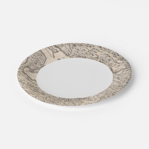 Plato De Papel Mapa del Imperio Británico en América Hoja 6