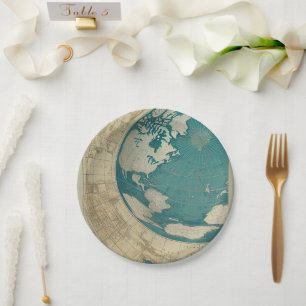 Plato De Papel Mapa del mundo antiguo de CallisC