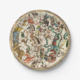 Plato De Papel Mapa estelar de estrella celestial del cielo de co