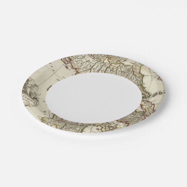 Plato De Papel Mapa griego antiguo (Angular)