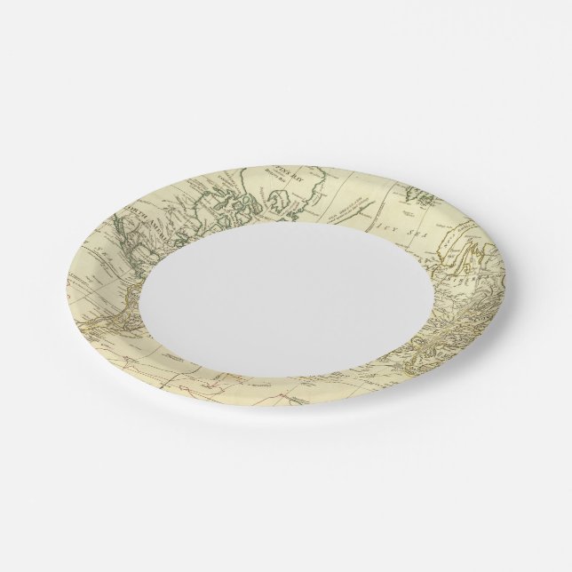 Plato De Papel Mapa mundial 5 (Angular)