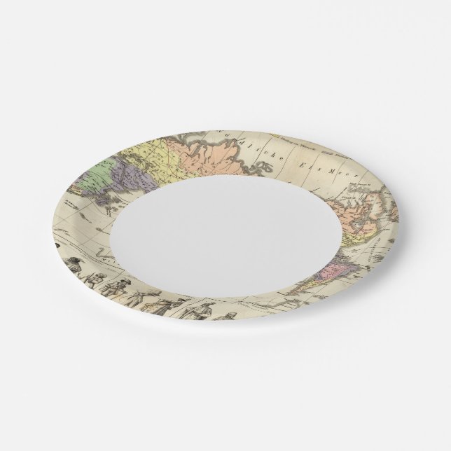 Plato De Papel Mapa mundial de estilos de ropa (Angular)