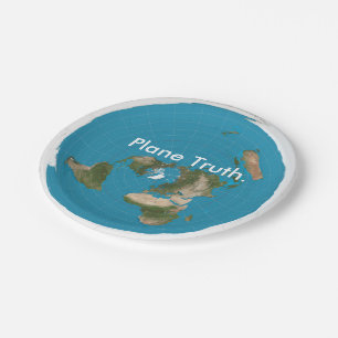 Plato De Papel Mapas equidistantes azimutales de la placa de