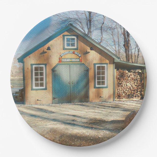 Plato De Papel Maple Sugar House (Anverso)