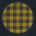 Plato De Papel Maquillaje tartán amarillo chapa<br><div class="desc">MacLeod clan tartan amarillo chapa negra</div>