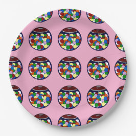 Plato De Papel Máquina de Chicles