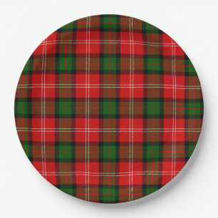 Plato De Papel Maquinaria tartan de MacKintosh