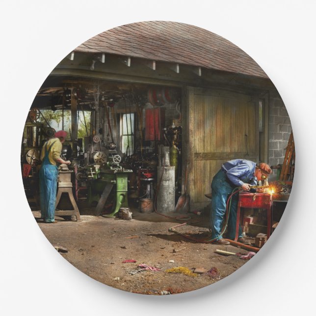 Plato De Papel Maquinista - Maquinistas del patio trasero 1942 (Anverso)