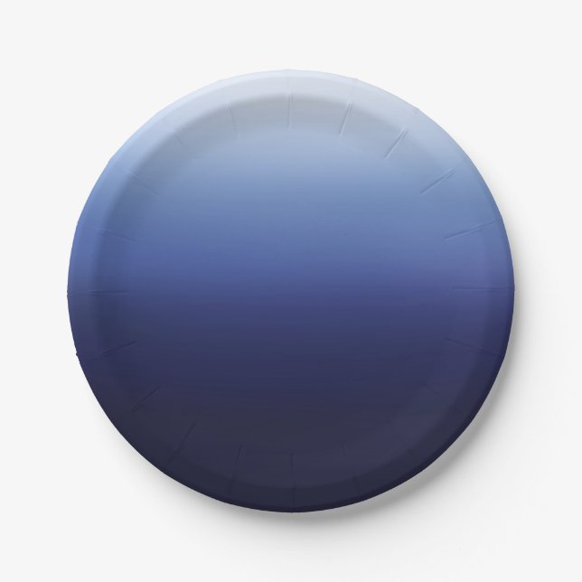 Plato De Papel Mar Océano Azul Moderno Minimalista Fiesta de Desp (Anverso)