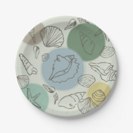 Plato De Papel Maravillas tropicales en la playa