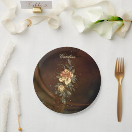 Plato De Papel Maravillosa y elegante flor.