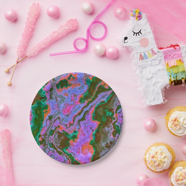 Plato De Papel Marble agrio (Fiesta)