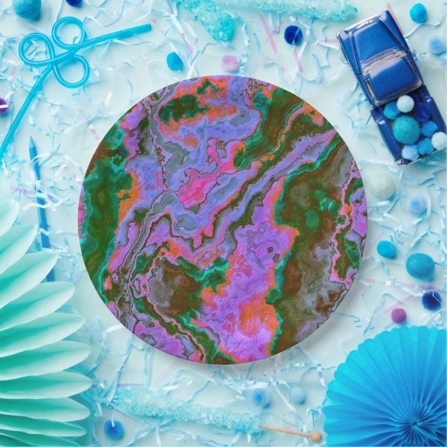 Plato De Papel Marble agrio (Fiesta)
