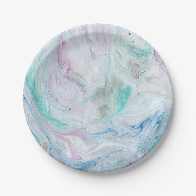Plato De Papel Marble I (Anverso)