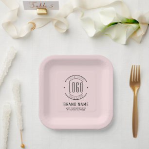 Plato De Papel Marca comercial del logotipo de la empresa persona