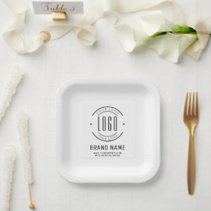 Plato De Papel Marca comercial del logotipo de la empresa persona