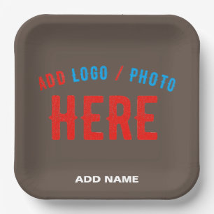 PLATO DE PAPEL MARCA VERIFICADA DE CAFÉ DE PERSONALIZABLE ESTILO 
