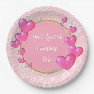 Plato De Papel Marco floral elegante: para cada ocasión