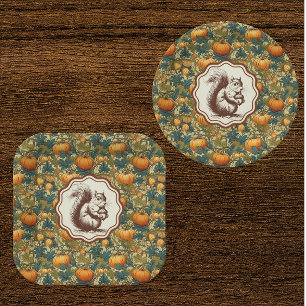 Plato De Papel Mardel William Morris Girasol Ardilla