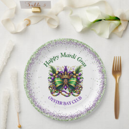 Plato De Papel Mardi Gras