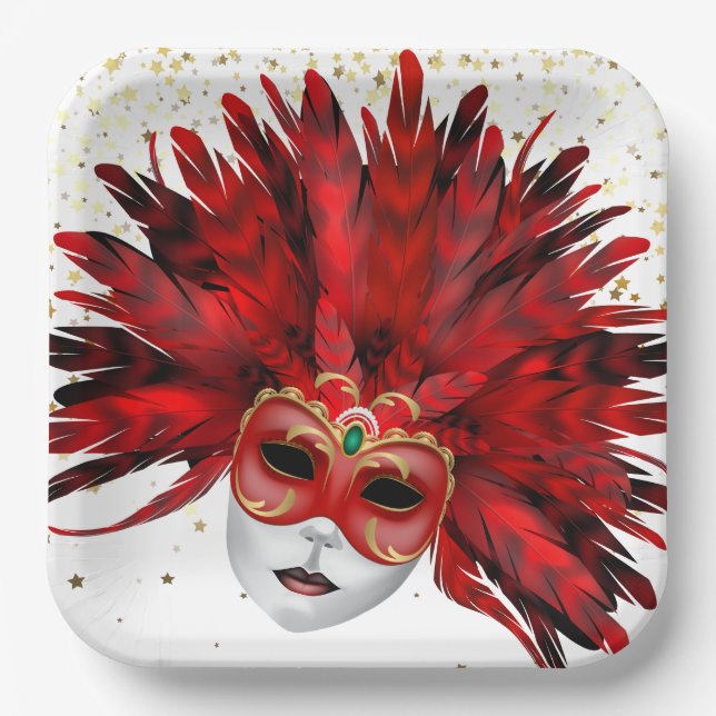 Plato De Papel Mardi Gras (Anverso)