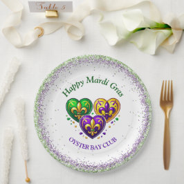 Plato De Papel Mardi Gras