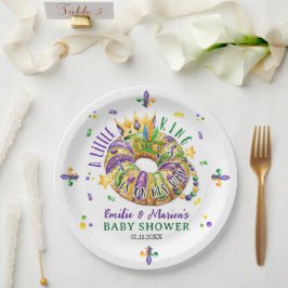 Plato De Papel Mardi Gras A little King is on his way