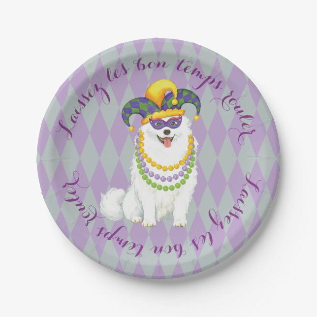 Plato De Papel Mardi Gras Eskie (Anverso)