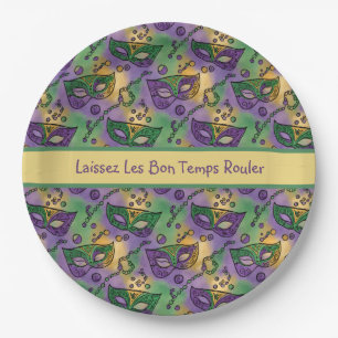 Plato De Papel Mardi Gras Laissez Les Bon Temps Rouler
