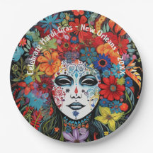 Mardi Gras Mask & Headdress Personalizado Fiesta d