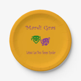 Plato De Papel Mardi Gras Mask Rouler