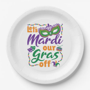 Plato De Papel Mardi Our Gras off Funny Mardi Gras Fiesta