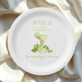 Plato De Papel Margs and Matrimony | Ducha nupcial acuática