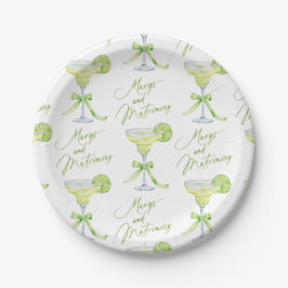 Plato De Papel Margs And Matrimony Pattern Bridal Shower