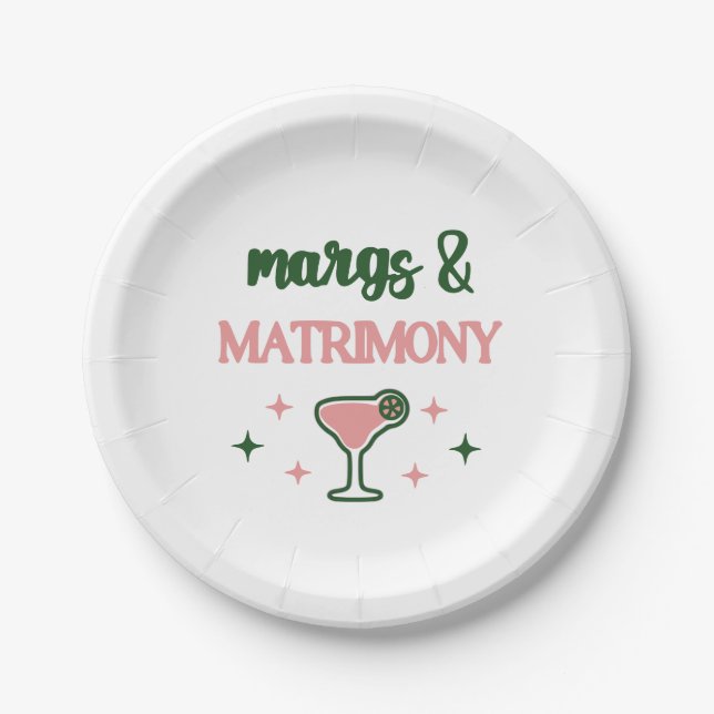 Plato De Papel Margs & Matrimonia (Anverso)