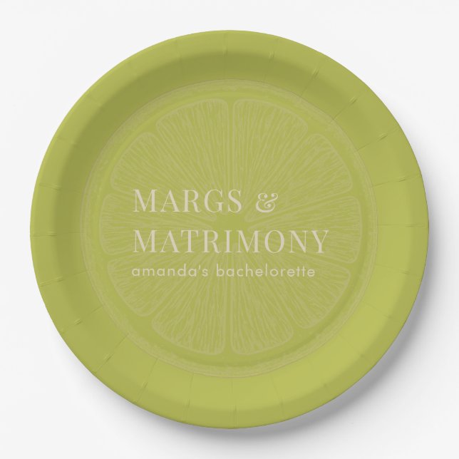 Plato De Papel Margs & Matrimony Fiesta de Despedida de Soltera V (Anverso)