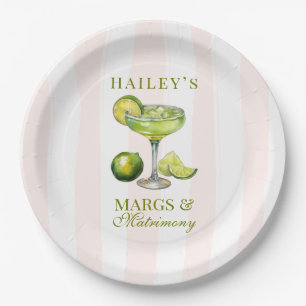 Plato De Papel Margs y Matrimonio Fiesta de Despedida de Soltera
