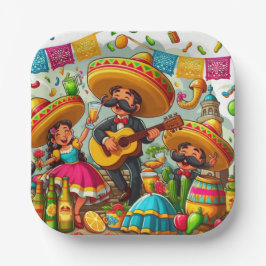 Plato De Papel Mariachi