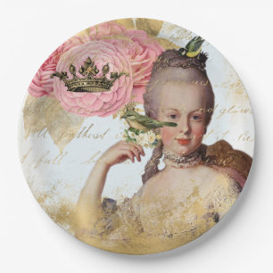 Plato De Papel Marie Antoinette de inspiración francesa de inspir