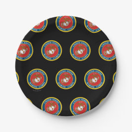 Plato De Papel Marines de Estados Unidos | Sello 1 del cuerpo mar