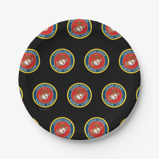 Plato De Papel Marines de Estados Unidos | Sello 1 del cuerpo mar (Anverso)