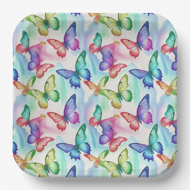 Plato De Papel Mariposa (Anverso)