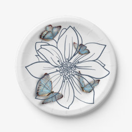 Plato De Papel Mariposa