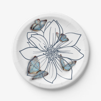 Plato De Papel Mariposa