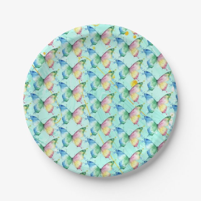 Plato De Papel Mariposa (Anverso)