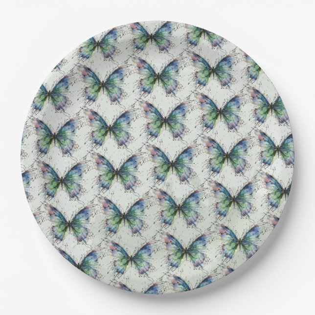 Plato De Papel Mariposa (Anverso)