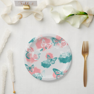 Plato De Papel Mariposa