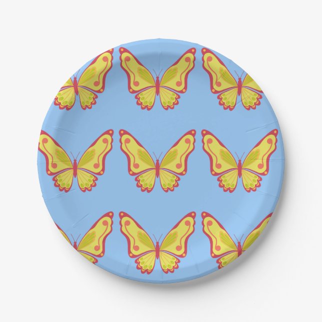 Plato De Papel Mariposa Diurna (Anverso)