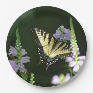 Plato De Papel Mariposa En El Jardín
