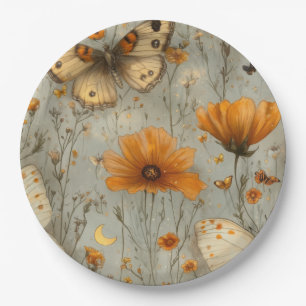Plato De Papel Mariposa Silvestre Vintage (1)